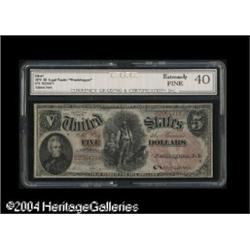 Fr. 67 $5 1875 Legal Tender Gem Crisp Uncirculated. A b Fr. 67 $5 1875 Legal Tender CGC Extremely Fi