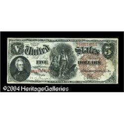 Fr. 72 $5 1880 Legal Tender About New. The note has Fr. 72 $5 1880 Legal Tender About New.