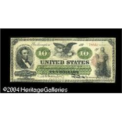 Fr. 94 $10 1862 Legal Tender Fine. Only about two dozen Fr. 94 $10 1862 Legal Tender Fine.
