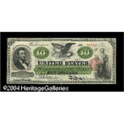 Fr. 95 $10 1863 Legal Tender Extremely Fine. Only about Fr. 95 $10 1863 Legal Tender Extremely Fine.
