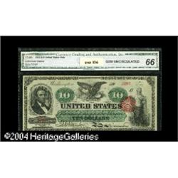 Fr. 95b $10 1863 Legal Tender CGA Gem Uncirculated 66. Fr. 95b $10 1863 Legal Tender CGA Gem Uncircu