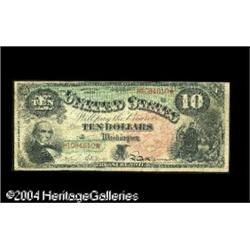 Fr. 96 $10 1869 Legal Tender Gem New. An incredible arr Fr. 96 $10 1869 Legal Tender Fine.
