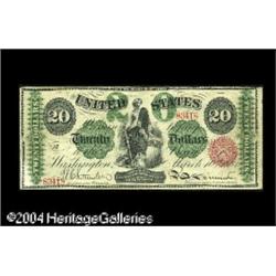 Fr. 126b $20 1863 Legal Tender Very Fine. This pret Fr. 126b $20 1863 Legal Tender Very Fine.