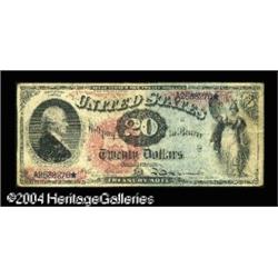 Fr. 127 $20 1869 Legal Tender Choice Fine. While th Fr. 127 $20 1869 Legal Tender Choice Fine.