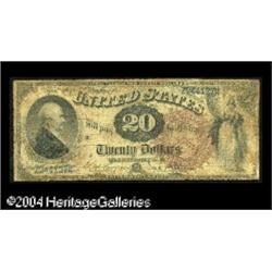 Fr. 130 $20 1880 Legal Tender Note Very Good.The census Fr. 130 $20 1880 Legal Tender Very Good.