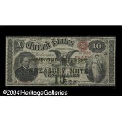 Fr. 190b $10 1864 Compound Interest Treasury Note Very Fr. 190b $10 1864 Compound Interest Treasury 