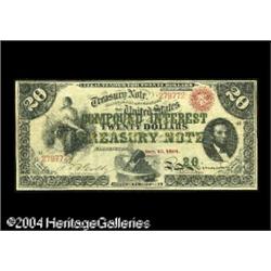 Fr. 191a $20 1864 Compound Interest Treasury Note Cho Fr. 191a $20 1864 Compound Interest Treasury N