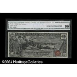 Fr. 224 $1 1896 Silver Certificate Very Good. Here is a Fr. 224 $1 1896 Silver Certificate CGA Gem U