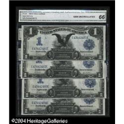 Fr. 230 $1 1899 Silver Certificates Cut Sheet of Four C Fr. 230 $1 1899 Silver Certificates Cut Shee