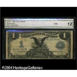 Fr. 236 $1 1899 Silver Certificate Star Note CGA Fine 1 Fr. 236 $1 1899 Silver Certificate Star Note