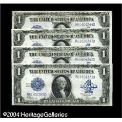 Fr. 237 $1 1923 Silver Certificates Cut Sheet of Four G Fr. 237 $1 1923 Silver Certificates Cut Shee