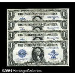 Fr. 238 $1 1923 Silver Certificates Cut Sheet of Four G Fr. 238 $1 1923 Silver Certificates Cut Shee
