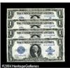Image 1 : Fr. 238 $1 1923 Silver Certificates Cut Sheet of Four G Fr. 238 $1 1923 Silver Certificates Cut Shee