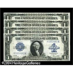 Fr. 238 $1 1923 Silver Certificates Cut Sheet of Four G Fr. 238 $1 1923 Silver Certificates Cut Shee