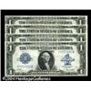 Image 1 : Fr. 238 $1 1923 Silver Certificates Cut Sheet of Four G Fr. 238 $1 1923 Silver Certificates Cut Shee