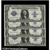 Image 1 : Fr. 238 $1 1923 Silver Certificates Cut Sheet of Four V Fr. 238 $1 1923 Silver Certificates Cut Shee