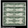 Image 2 : Fr. 238 $1 1923 Silver Certificates Cut Sheet of Four V Fr. 238 $1 1923 Silver Certificates Cut Shee