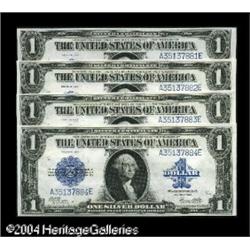 Fr. 238 $1 1923 Silver Certificates Cut Sheet of Four V Fr. 238 $1 1923 Silver Certificates Cut Shee