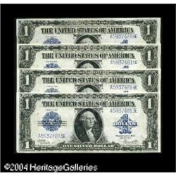 Fr. 238 $1 1923 Silver Certificates Cut Sheet of Four G Fr. 238 $1 1923 Silver Certificates Cut Shee
