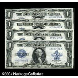 Fr. 238 $1 1923 Silver Certificates Cut Sheet of Four G Fr. 238 $1 1923 Silver Certificates Cut Shee