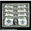 Image 1 : Fr. 238 $1 1923 Silver Certificates Cut Sheet of Four G Fr. 238 $1 1923 Silver Certificates Cut Shee