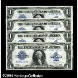 Fr. 238 $1 1923 Silver Certificates Cut Sheet of Four Fr. 238 $1 1923 Silver Certificates Cut Sheet 