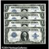 Image 1 : Fr. 238 $1 1923 Silver Certificates Cut Sheet of Four Fr. 238 $1 1923 Silver Certificates Cut Sheet 