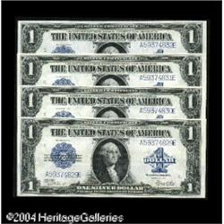 Fr. 238 $1 1923 Silver Certificates Cut Sheet of Four Fr. 238 $1 1923 Silver Certificates Cut Sheet 