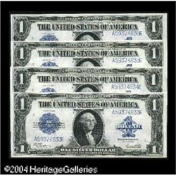 Fr. 238 $1 1923 Silver Certificates Cut Sheet of Four G Fr. 238 $1 1923 Silver Certificates Cut Shee