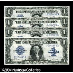 Fr. 238 $1 1923 Silver Certificates Cut Sheet of Four Fr. 238 $1 1923 Silver Certificates Cut Sheet 