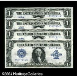Fr. 238 $1 1923 Silver Certificates Cut Sheet of Four G Fr. 238 $1 1923 Silver Certificates Cut Shee
