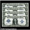 Image 1 : Fr. 238 $1 1923 Silver Certificates Cut Sheet of Four G Fr. 238 $1 1923 Silver Certificates Cut Shee