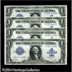 Fr. 238 $1 1923 Silver Certificates Cut Sheet of Four G Fr. 238 $1 1923 Silver Certificates Cut Shee