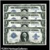 Image 1 : Fr. 238 $1 1923 Silver Certificates Cut Sheet of Four G Fr. 238 $1 1923 Silver Certificates Cut Shee