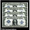 Image 1 : Fr. 238 $1 1923 Silver Certificates Cut Sheet of Four Fr. 238 $1 1923 Silver Certificates Cut Sheet 