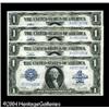 Image 1 : Fr. 238 $1 1923 Silver Certificates Cut Sheet of Four Fr. 238 $1 1923 Silver Certificates Cut Sheet 