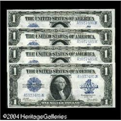 Fr. 238 $1 1923 Silver Certificates Cut Sheet of Four G Fr. 238 $1 1923 Silver Certificates Cut Shee