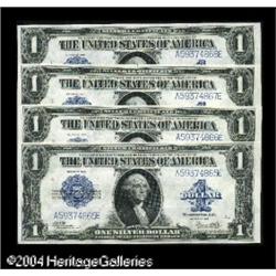 Fr. 238 $1 1923 Silver Certificates Cut Sheet of Four Fr. 238 $1 1923 Silver Certificates Cut Sheet 