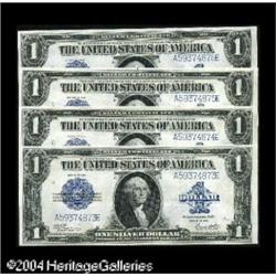 Fr. 238 $1 1923 Silver Certificates Cut Sheet of Four G Fr. 238 $1 1923 Silver Certificates Cut Shee