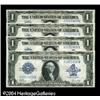 Image 1 : Fr. 238 $1 1923 Silver Certificates Cut Sheet of Four Fr. 238 $1 1923 Silver Certificates Cut Sheet 