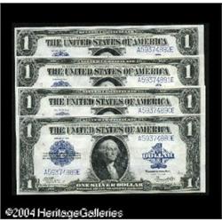 Fr. 238 $1 1923 Silver Certificates Cut Sheet of Four Fr. 238 $1 1923 Silver Certificates Cut Sheet 