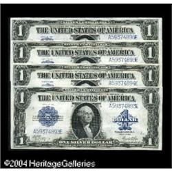 Fr. 238 $1 1923 Silver Certificates Cut Sheet of Four Fr. 238 $1 1923 Silver Certificates Cut Sheet 