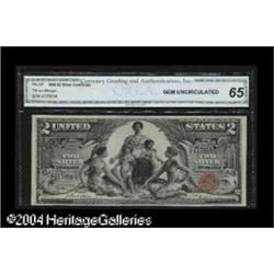Fr. 247 $2 1896 Silver Certificate CGA Gem Uncirculated Fr. 247 $2 1896 Silver Certificate CGA Gem U