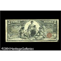 Fr. 248 $2 1896 Silver Certificate Fine. A missing lowe Fr. 248 $2 1896 Silver Certificate Fine.