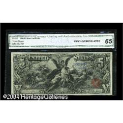 Fr. 268 $5 1896 Silver Certificate CGA Gem Uncirculated Fr. 268 $5 1896 Silver Certificate CGA Gem U