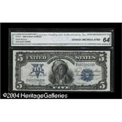 Fr. 275 $5 1899 Silver Certificate CGA Choice Uncircula Fr. 275 $5 1899 Silver Certificate CGA Choic