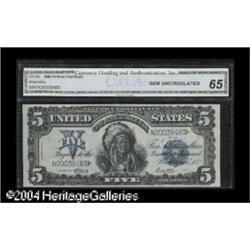Germany-Bavaria, Fr. 280 $5 1899 Silver Certificate CGA Gem Uncirculat Fr. 280 $5 1899 Silver Certif