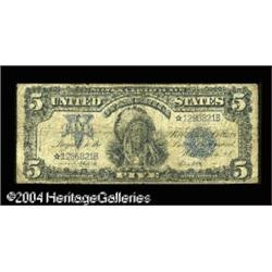 Germany-Bavaria, Fr. 280 $5 1899 Silver Certificate Star Note Very Good. Fr. 280 $5 1899 Silver Cert