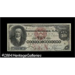 Fr. 284 $10 1878 Silver Certificate Extremely Fine. Wit Fr. 284 $10 1878 Silver Certificate Extremel