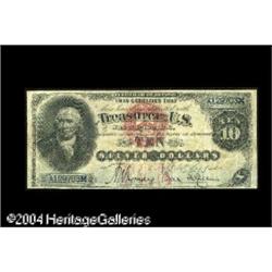 Fr. 285a $10 1878 Silver Certificate Very Fine. With th Fr. 285a $10 1878 Silver Certificate Very Fi